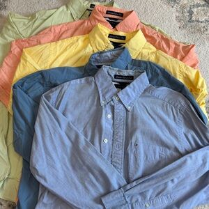 5 Tommy Hilfiger Men's Collared Shirts Size M
